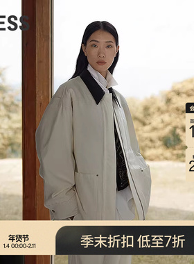【商场同款】LESS2025冬新巴恩风外套轻薄白鸭绒羽绒服2PAC14690