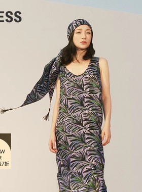 【商场同款/XUN系列】LESS2025秋新款度假风无袖连衣裙2P8G24970