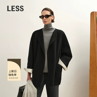 【0压系列】LESS双面呢大衣含羊绒简约大口袋毛呢外套女2PA815630