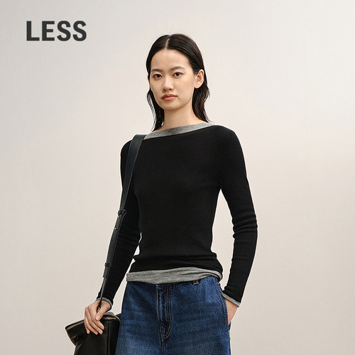 LESS绵羊毛修身打底针织衫