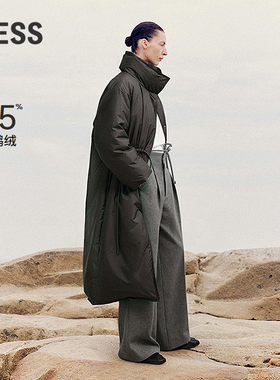 【商场同款|白鹅绒】LESS2025冬新款围裹立领长款羽绒服2PBC17470