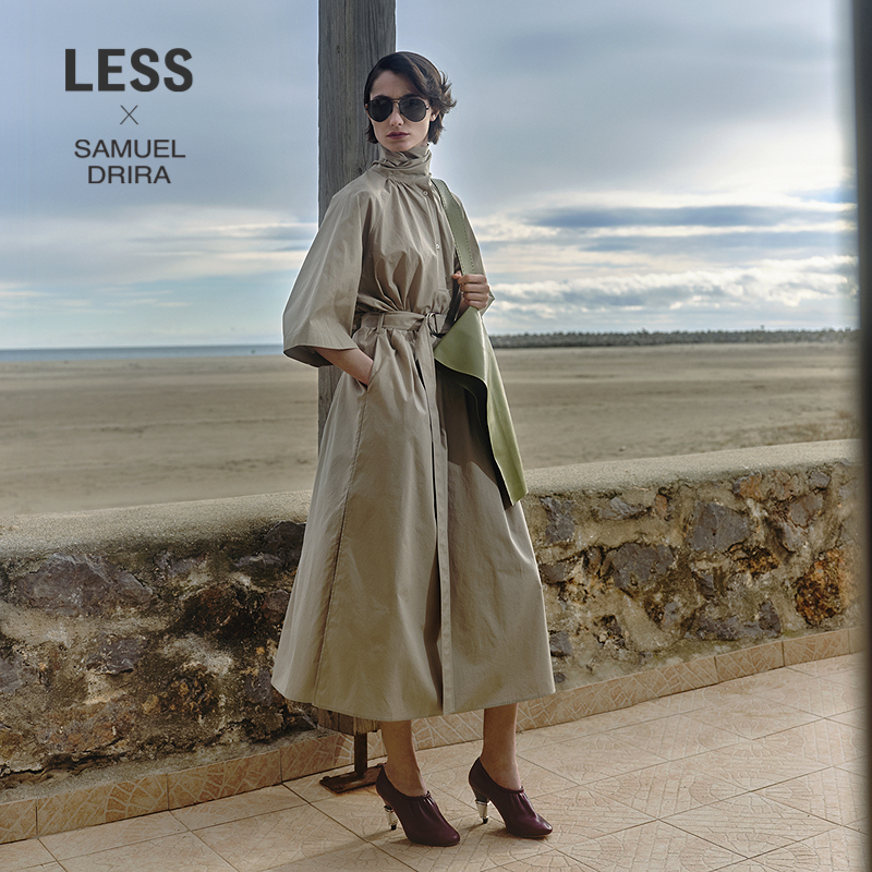 【SAMUEL系列】LESS春夏风衣款通勤气质收腰短袖连衣裙2P3G10190