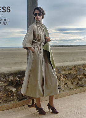 【SAMUEL系列】LESS春夏风衣款通勤气质收腰短袖连衣裙2P3G10190