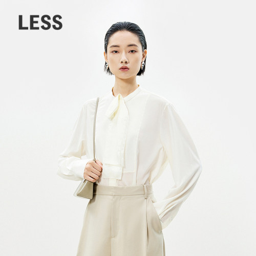 LESS蝴蝶结系带衬衫女