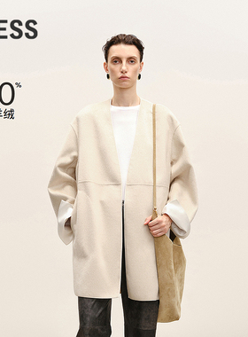 【商场同款/0压系列】LESS2026春新款毛呢大衣含山羊绒2Q1814770