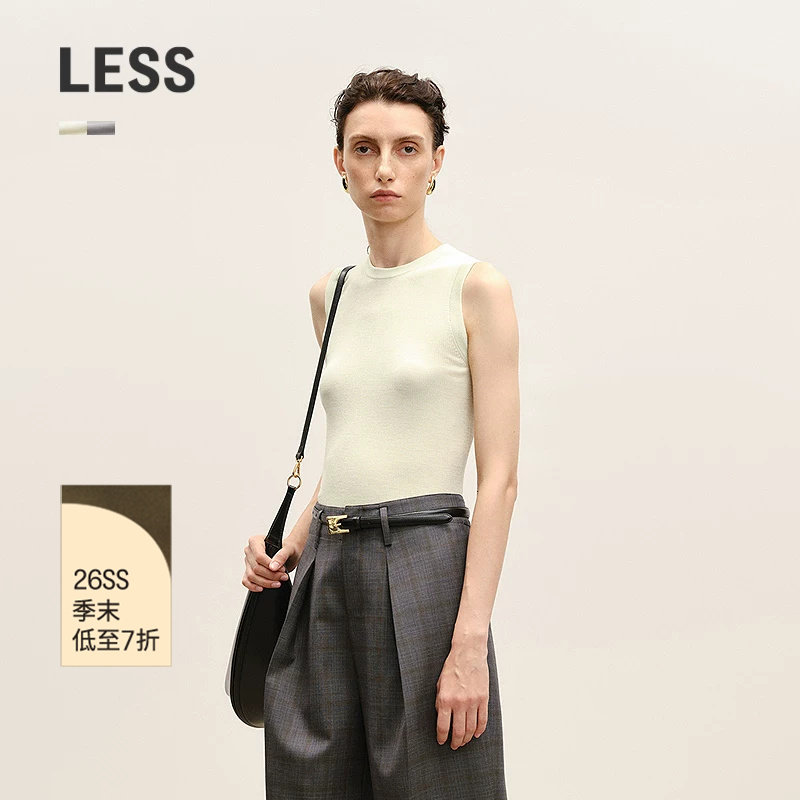 LESS修身薄款针织背心图片