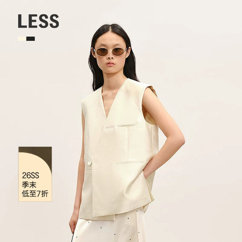 LESS直筒无袖西装马甲