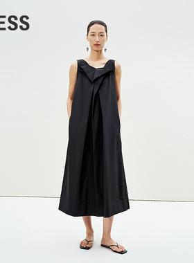 【精工系列】LESS夏通勤设计感休闲简约A型无袖连衣裙2P4G13250