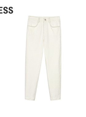 【0压系列】LESS通勤修身锥形九分牛仔裤女2O0E13970