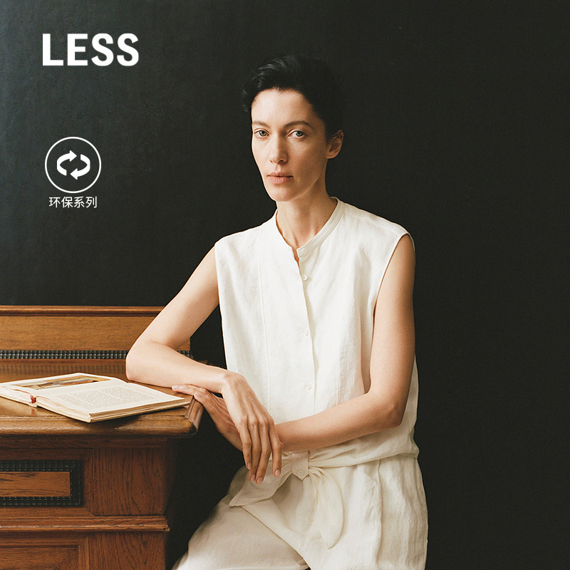 【商场同款】LESS2026夏新款通勤环保麻绑结无袖马甲女2Q6