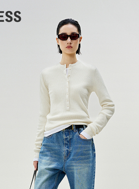 【0压系列】LESS春内搭时尚毛衫通勤绵羊毛修身针织衫女2P1310950