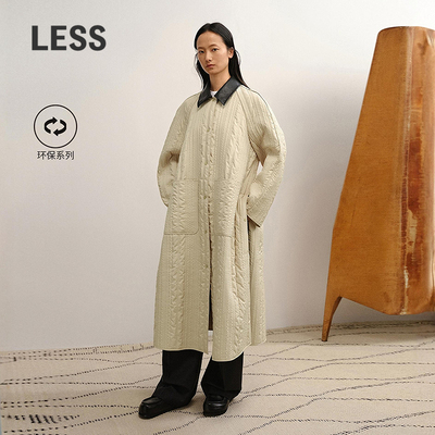 LESS巴恩风长款棉衣外套