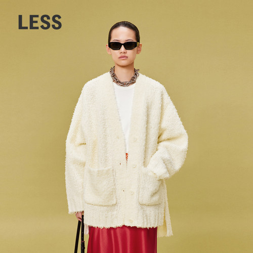 LESS法国美丽诺羊毛针织开衫
