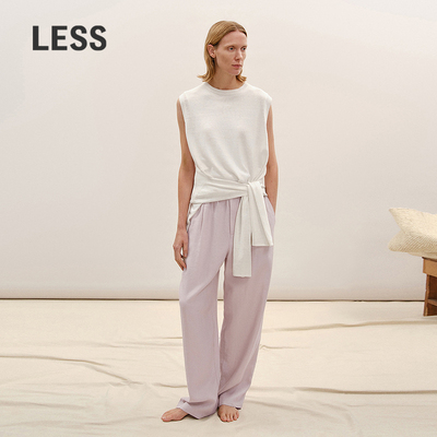 LESS通勤环保亚麻直筒裤