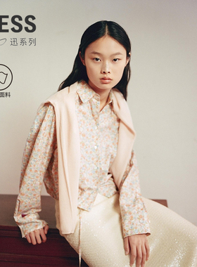 【商场同款/XUN系列】LESS2026春新款进口全棉印花衬衫2Q2213280