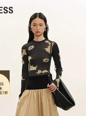 LESS圆领修身皮肤衣T恤女