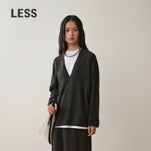 LESS套头V领羊绒针织衫