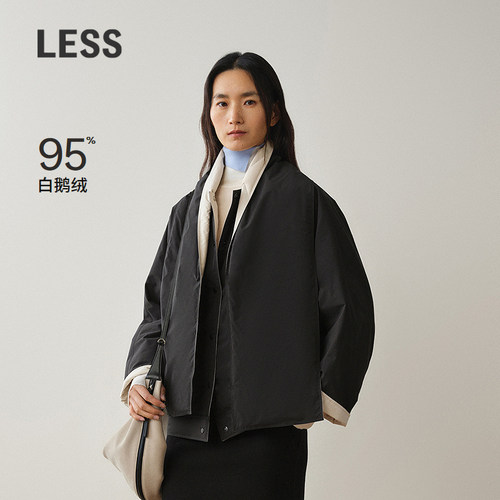 LESS围裹双面穿鹅绒羽绒服