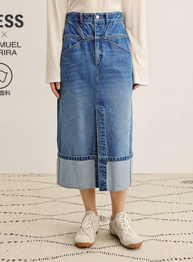 【商场同款/SAMUEL系列】LESS2025冬新款全棉牛仔半身裙2PBD16650