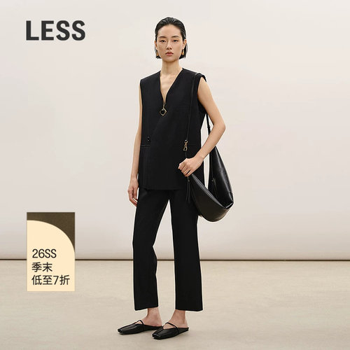 LESS通勤修身烟管九分裤