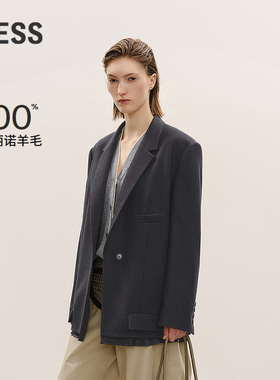 【商场同款/精工系列】LESS2026春新款美丽诺高智感西装2Q1714000