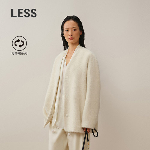 LESS慵懒羊驼毛呢大衣