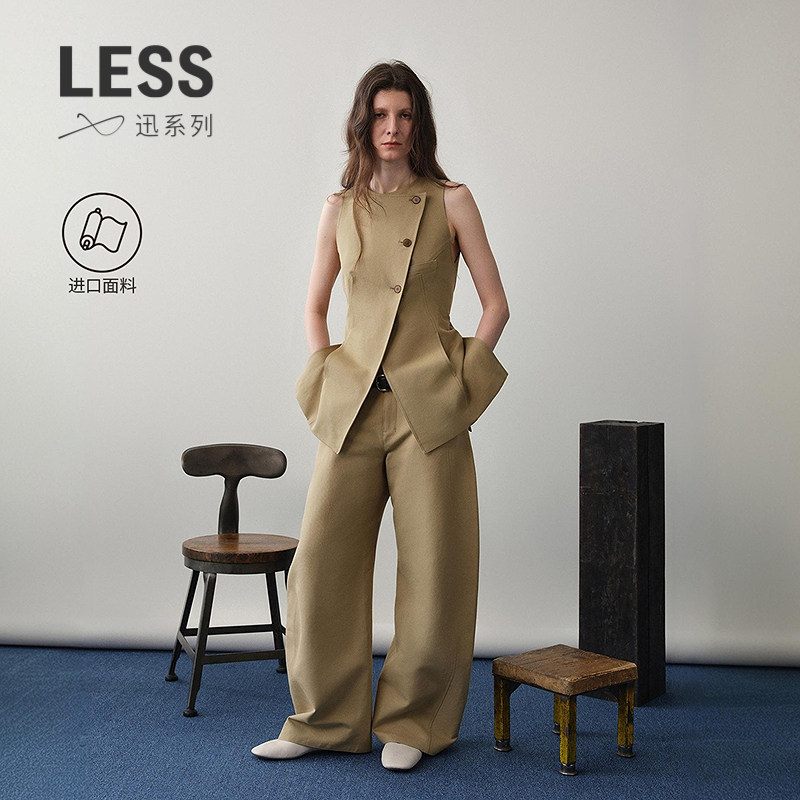 LESS进口全棉无袖马甲图片