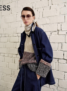 【商场同款】LESS2026春新款工装复古丹宁牛仔夹克外套2Q2615740