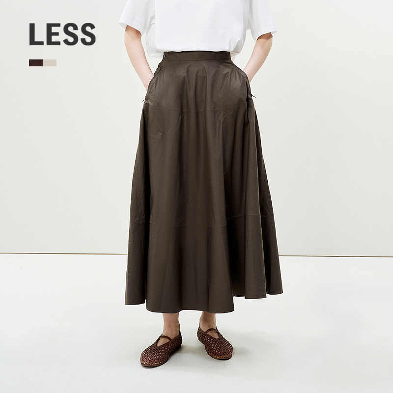 LESS休闲A型全棉半身裙宽松伞裙