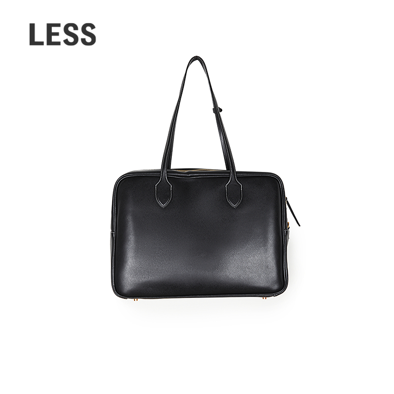 LESS休闲简约大容量编织单肩包