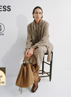 【商场同款/0压系列】LESS2025冬新意大利进口羊绒半裙2P0D17900