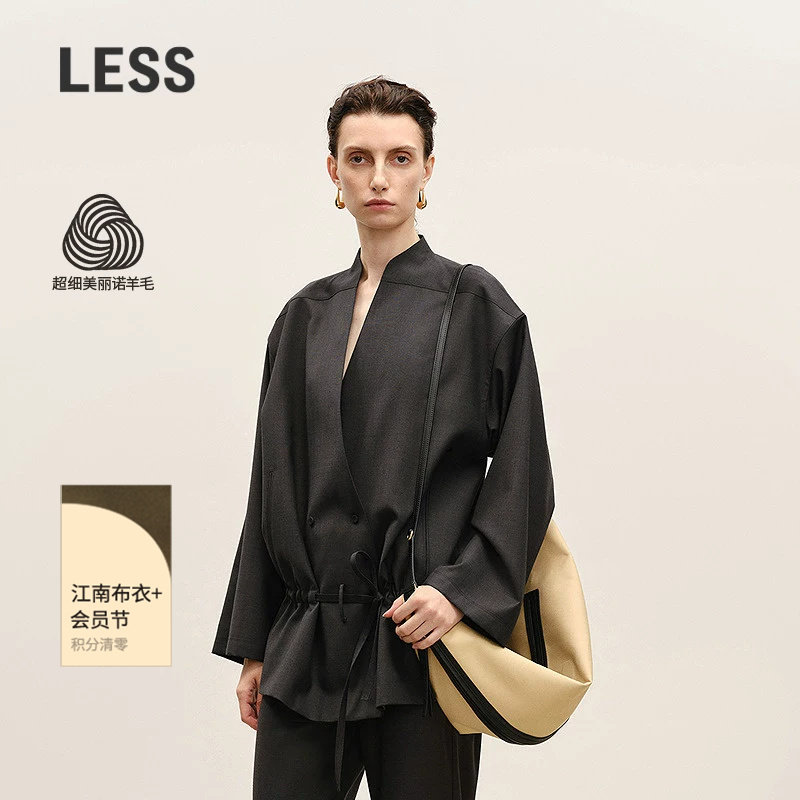 【商场同款/精工系列】LESS2026春新款美丽诺羊毛夹克女2Q