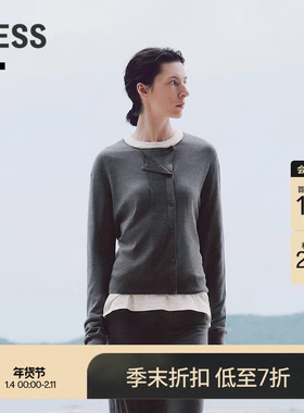 【商场同款】LESS2025年秋新款通勤纯色套头薄针织衫女2P9316550