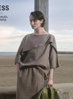 【SAMUEL系列】LESS春设计感时尚衬衣一字领宽松衬衫女2P3213930