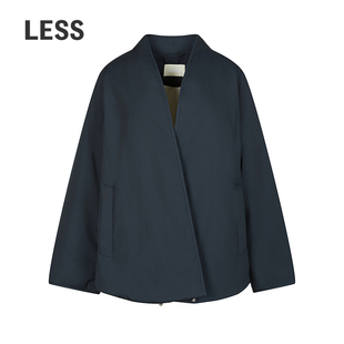 简约廓形新中式 LESS2025冬新款 斜门襟棉衣2P0B1568K 商场同款