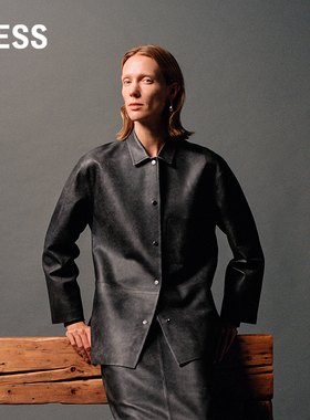 【商场同款/精工系列】LESS2026春新款复古皮衣外套女2Q1A16090