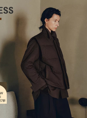 【商场同款】LESS2025年秋新白鸭绒羽绒服可拆卸两件套2P9C24960