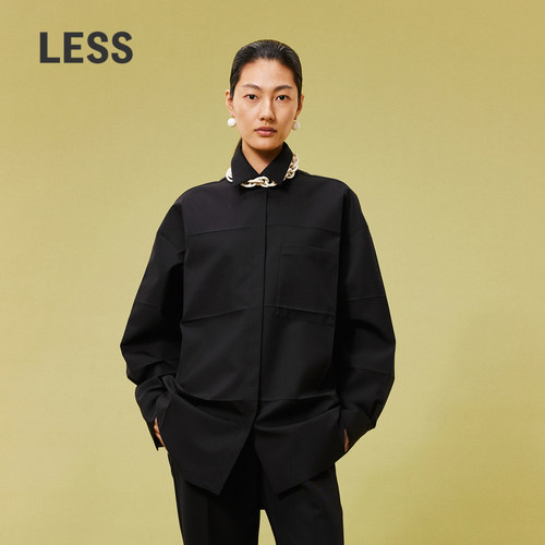 LESS澳大利亚绵羊毛长袖衬衫