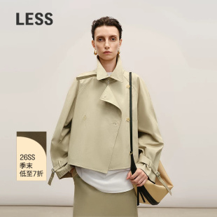 【商场同款】LESS2026春新款休闲工装插肩袖短款夹克女2Q2616230