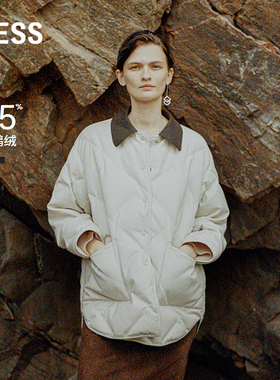 【商场同款/白鹅绒】LESS2025年冬新款巴恩风轻薄鹅绒服2P0C17770