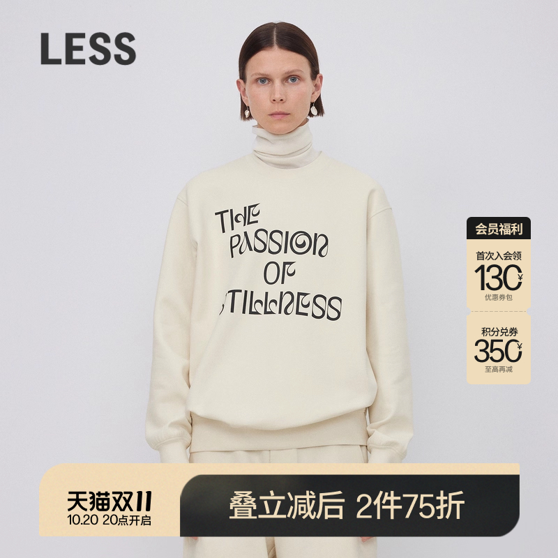 LESS圆领长袖套头卫衣