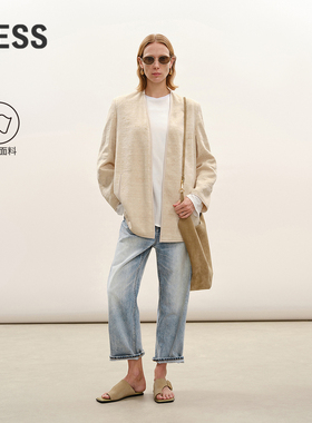 【商场同款】LESS2026春新款水洗复古牛仔直筒九分裤女2Q1E16870