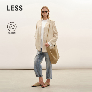 水洗复古牛仔直筒九分裤 LESS2026春新款 女2Q1E16870 商场同款