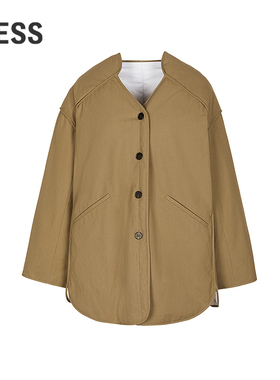 【商场同款】LESS2025冬新款复古中长款白鸭绒羽绒服女2PAC16910