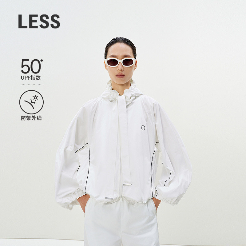 【0压系列】LESS连帽UPF50+防晒夹克女休闲运动抽绳外套2