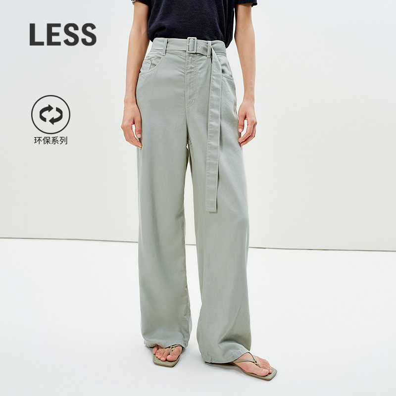 莱赛尔个性高腰牛仔裤