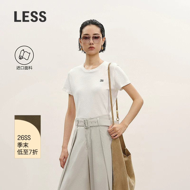 LESS休闲进口环保纯色T恤图片