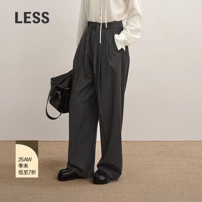 LESS全羊毛通勤西装阔腿裤