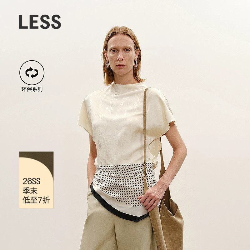 LESS新中式提花真丝衬衫图片