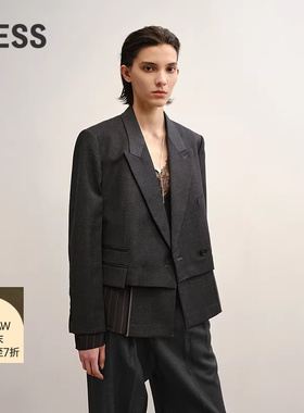 【商场同款/精工系列】LESS2025年秋新款高智感垫肩西装2P9717930